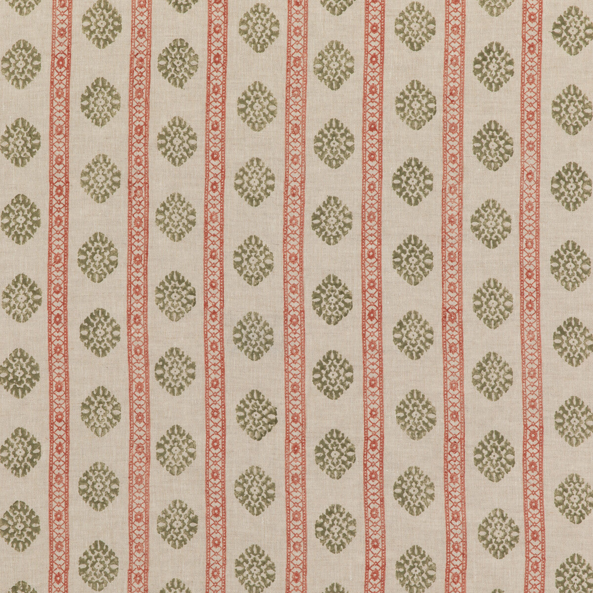 Alma fabric in red/green color - pattern BP10821.5.0 - by G P & J Baker in the Coromandel Small Prints collection