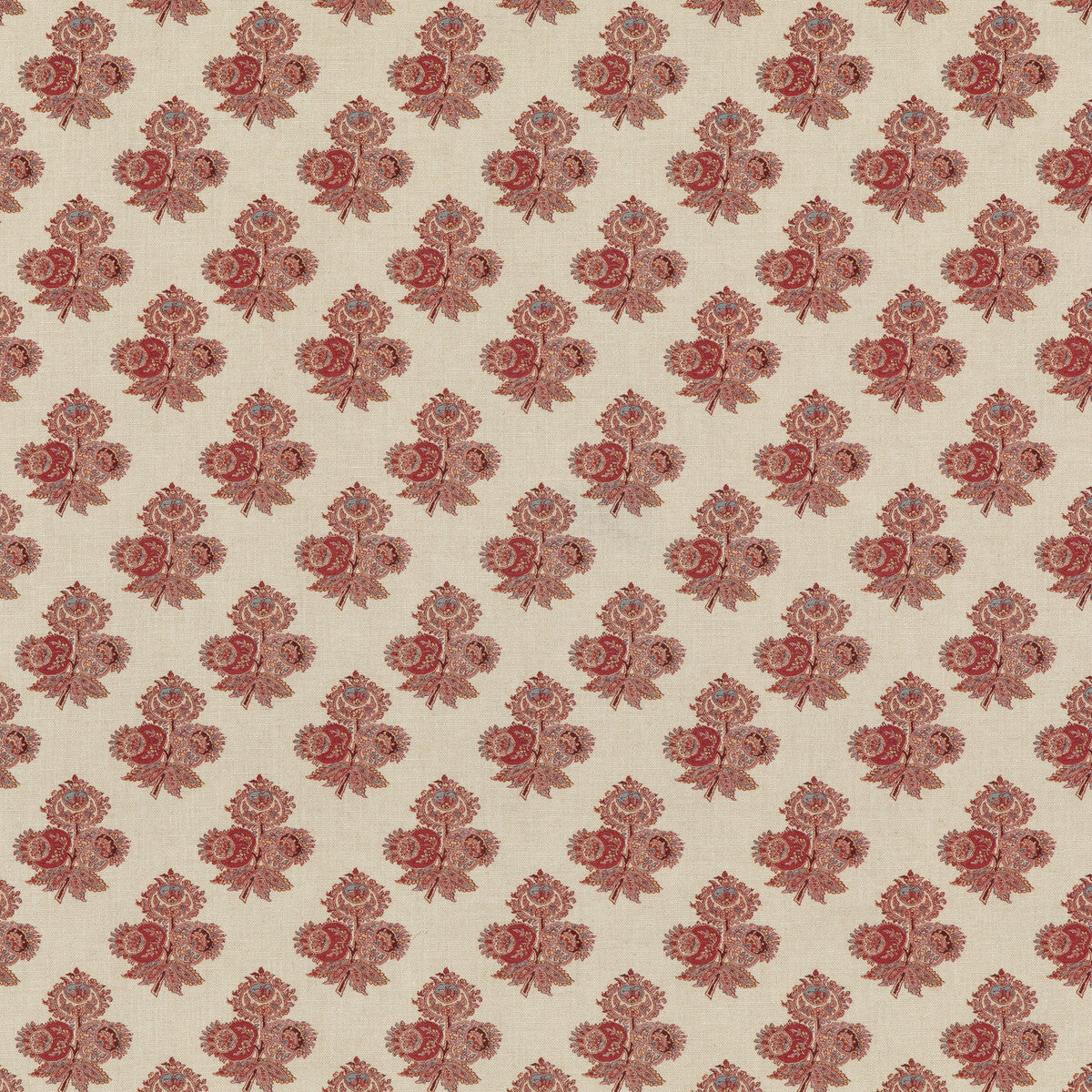 Poppy Paisley fabric in red color - pattern BP10823.1.0 - by G P & J Baker in the Coromandel Small Prints collection