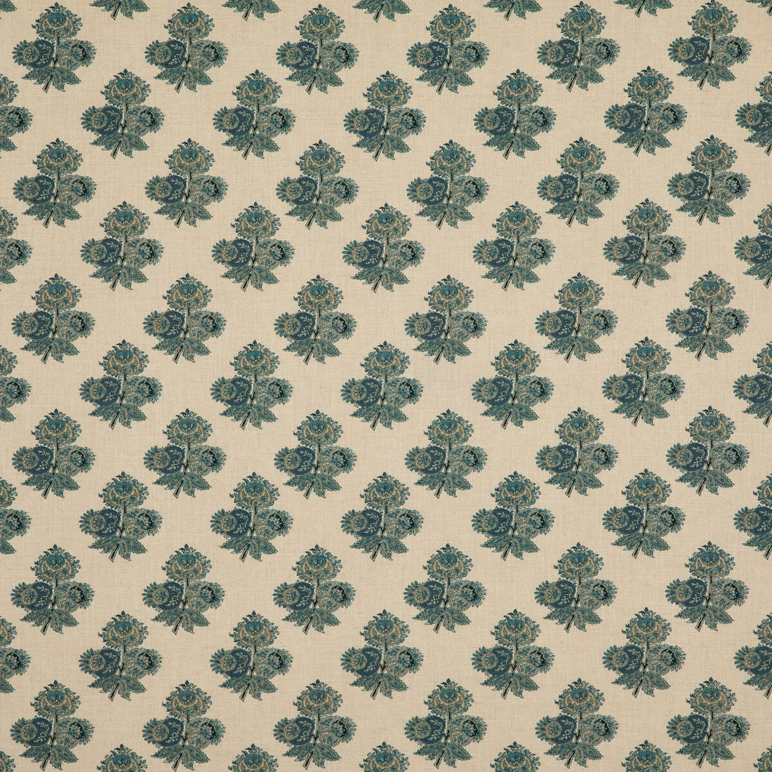 Poppy Paisley fabric in indigo color - pattern BP10823.2.0 - by G P &amp; J Baker in the Coromandel Small Prints collection