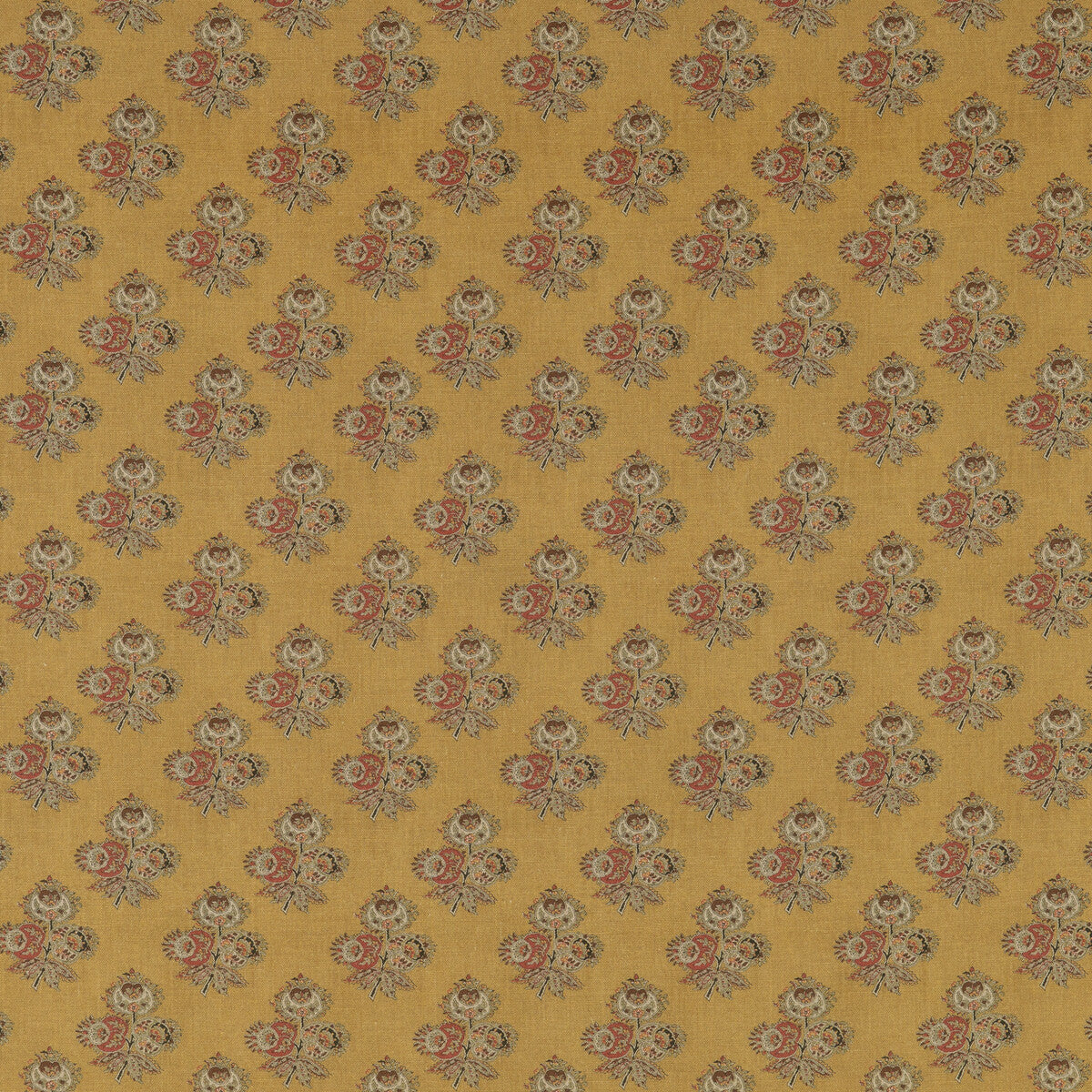 Poppy Paisley fabric in ochre color - pattern BP10823.3.0 - by G P & J Baker in the Coromandel Small Prints collection