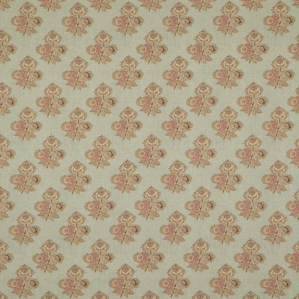 Poppy Paisley fabric in aqua color - pattern BP10823.5.0 - by G P & J Baker in the Coromandel Small Prints collection