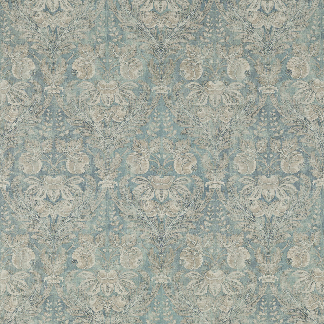 Lapura Damask fabric in blue color - pattern BP10828.1.0 - by G P &amp; J Baker in the Coromandel collection