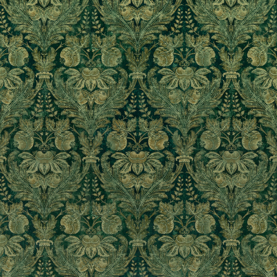 Lapura Velvet fabric in emerald color - pattern BP10829.3.0 - by G P &amp; J Baker in the Coromandel collection