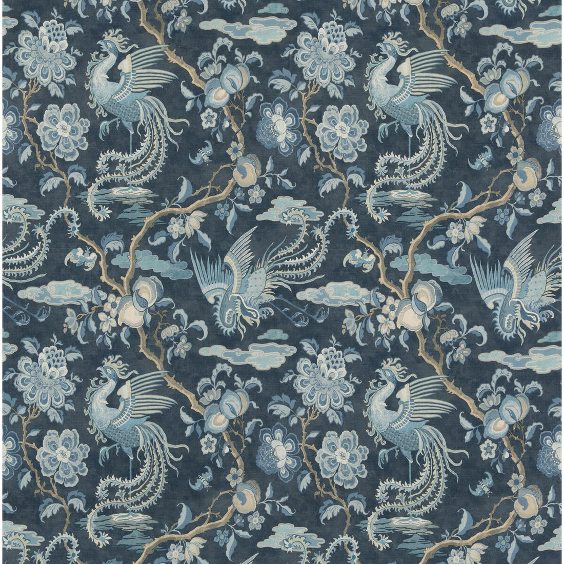 Chifu fabric in indigo color - pattern BP10852.1.0 - by G P &amp; J Baker in the Chifu collection
