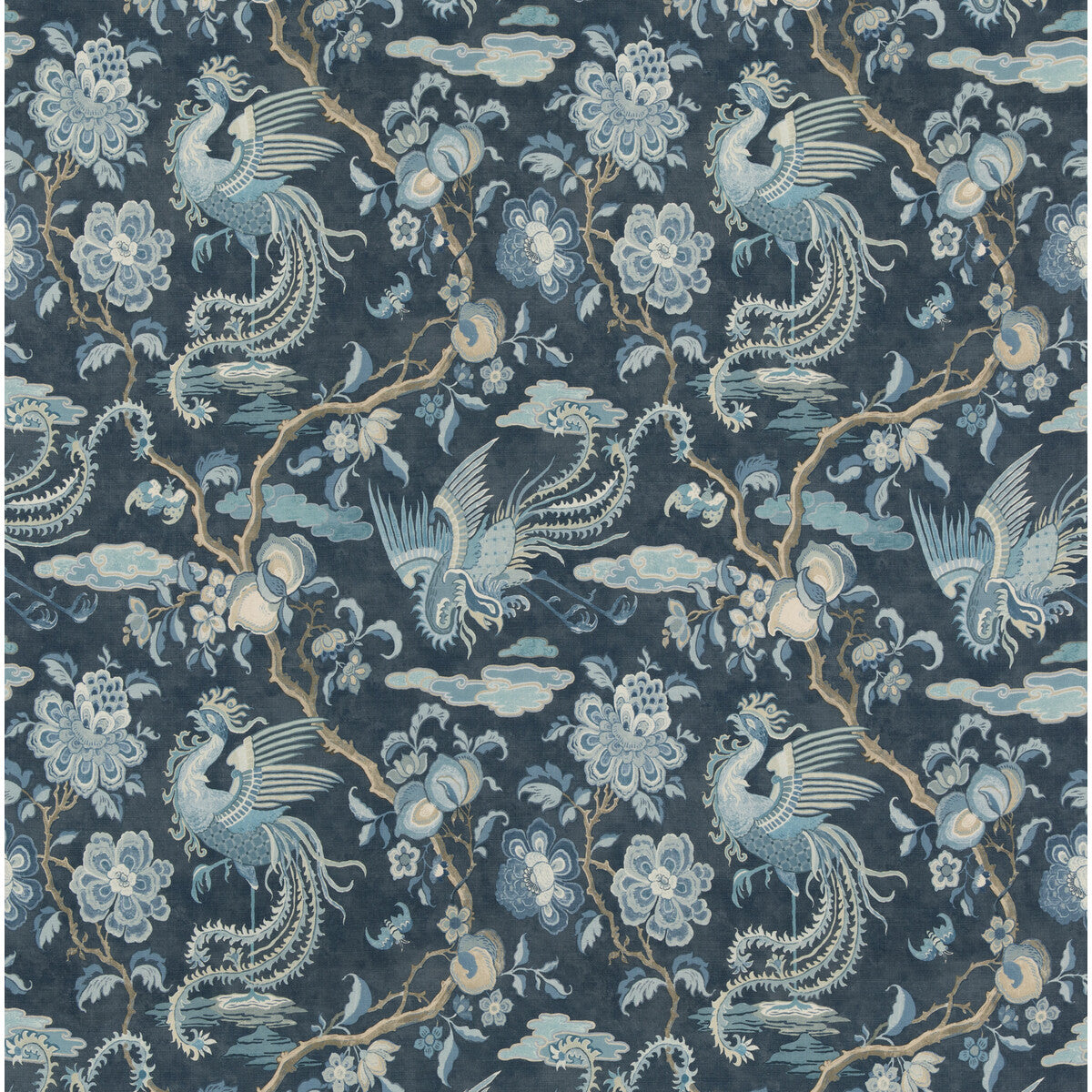 Chifu fabric in indigo color - pattern BP10852.1.0 - by G P & J Baker in the Chifu collection