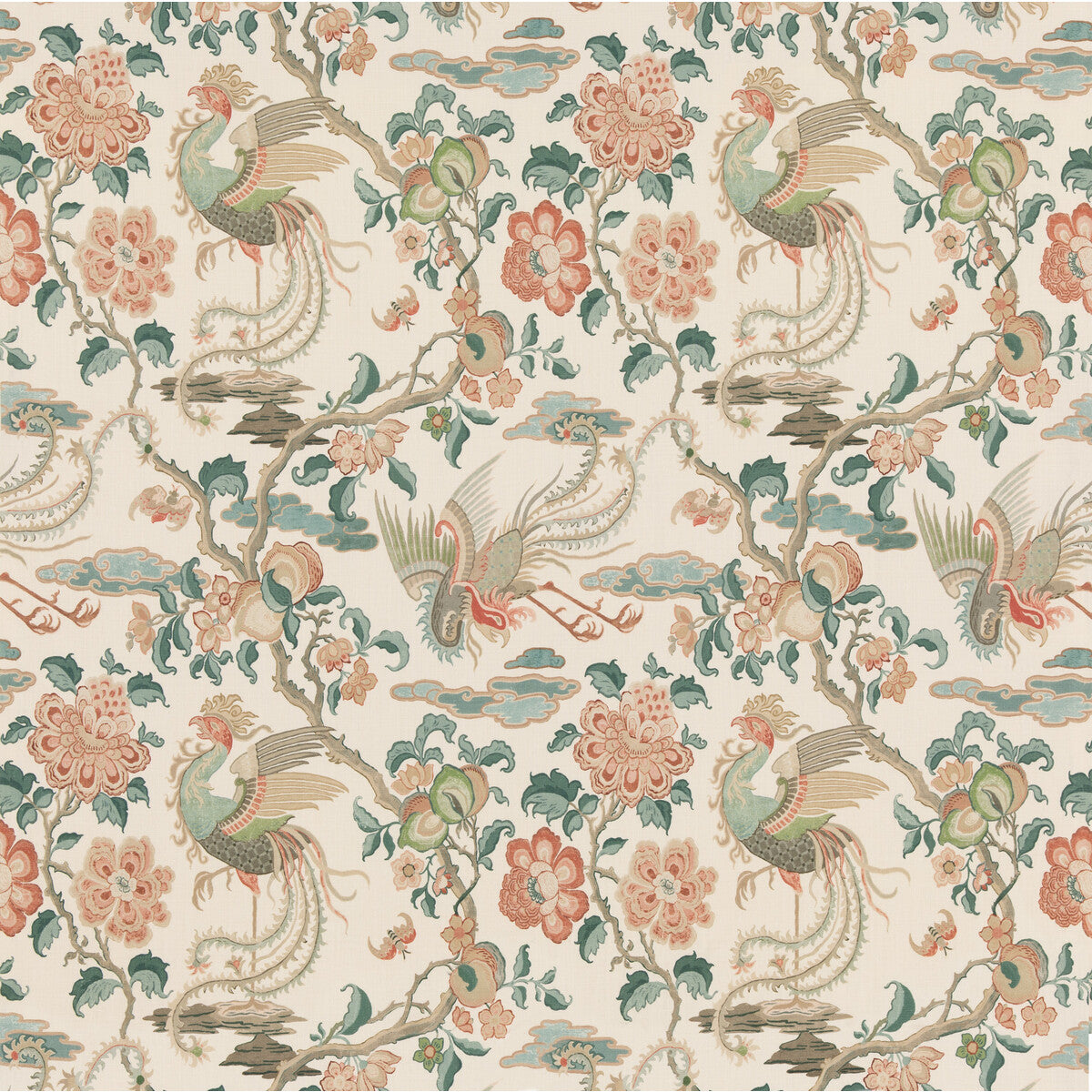 Chifu fabric in teal color - pattern BP10852.3.0 - by G P & J Baker in the Chifu collection