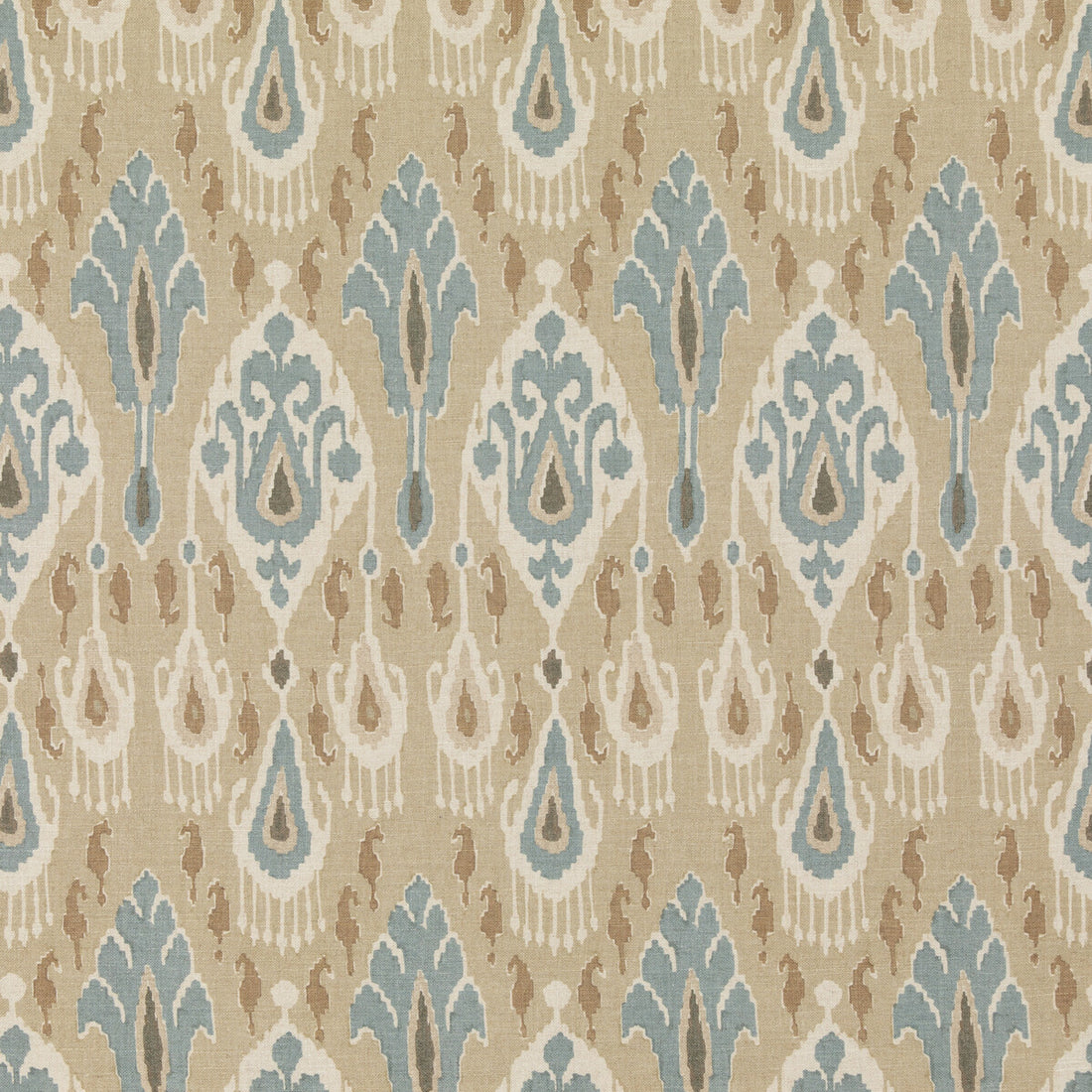 Ikat Bokhara fabric in sand color - pattern BP10853.2.0 - by G P &amp; J Baker in the Chifu collection