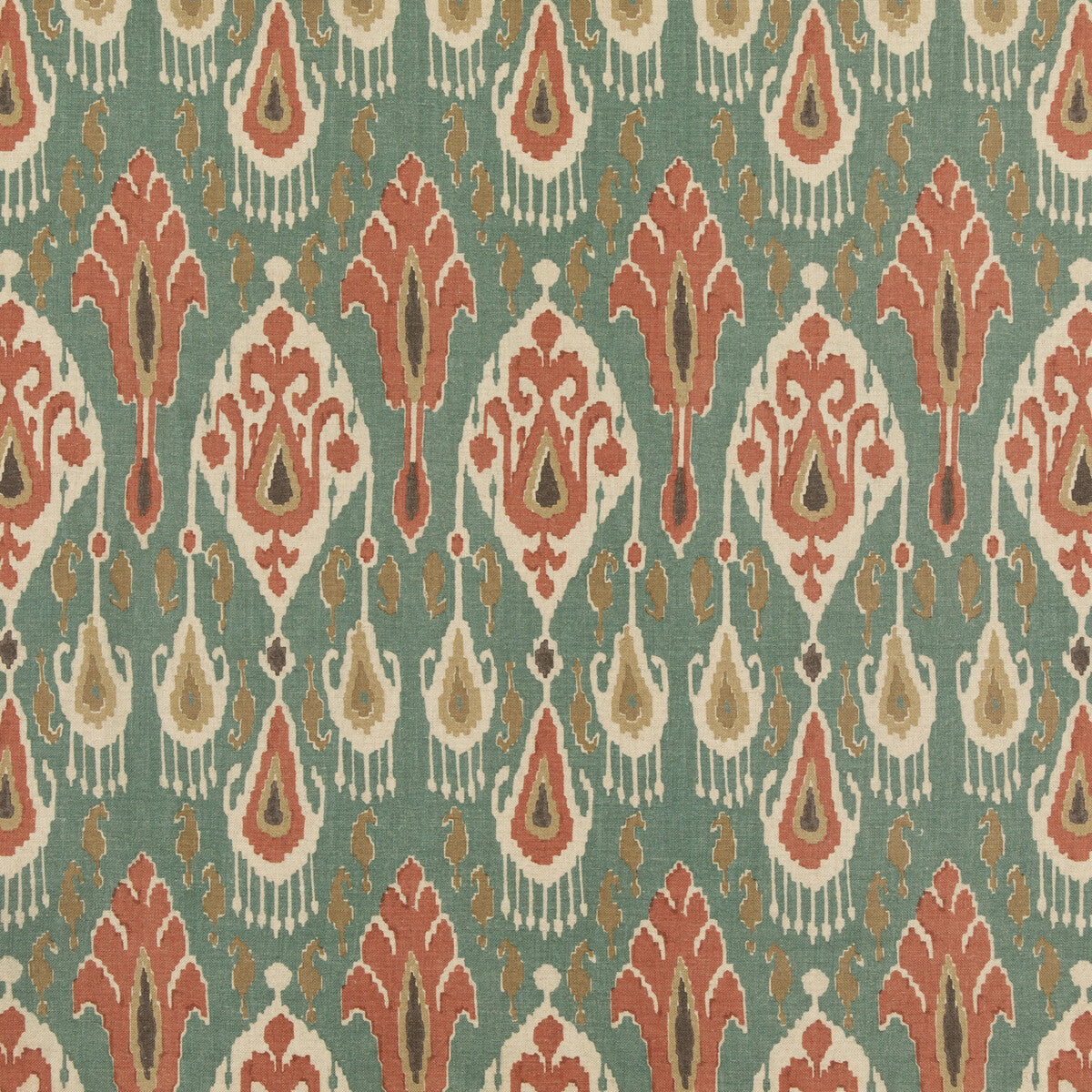Ikat Bokhara fabric in teal color - pattern BP10853.3.0 - by G P & J Baker in the Chifu collection