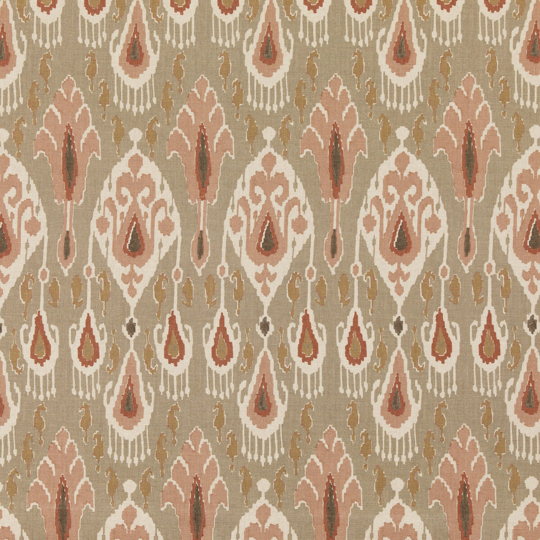 Ikat Bokhara fabric in neutral color - pattern BP10853.5.0 - by G P &amp; J Baker in the Chifu collection