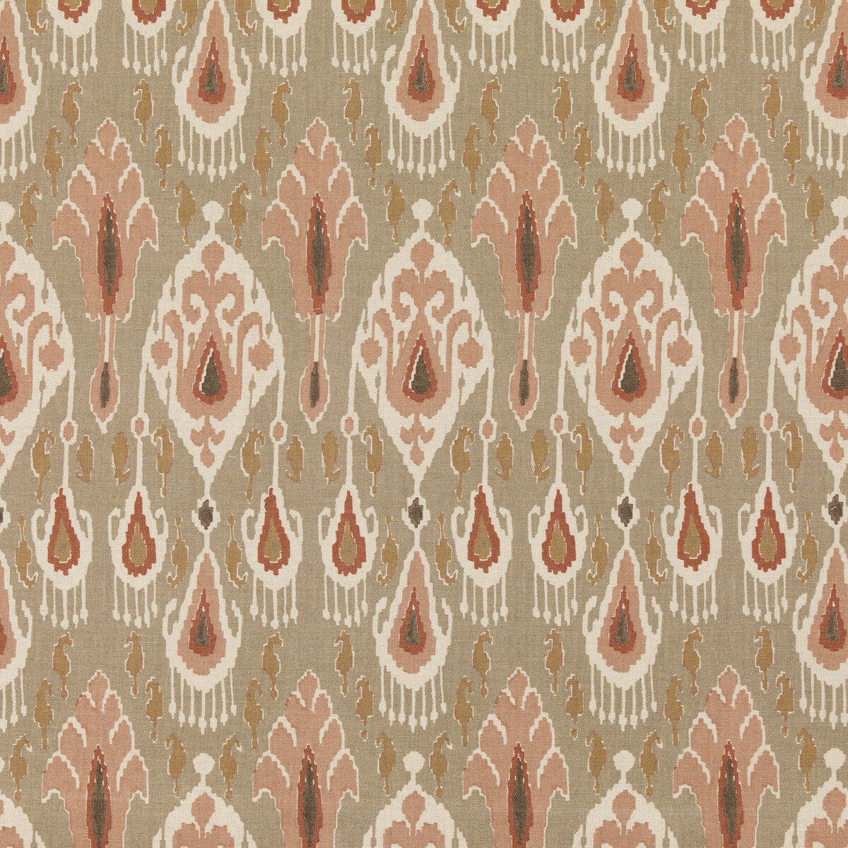 Ikat Bokhara fabric in neutral color - pattern BP10853.5.0 - by G P &amp; J Baker in the Chifu collection
