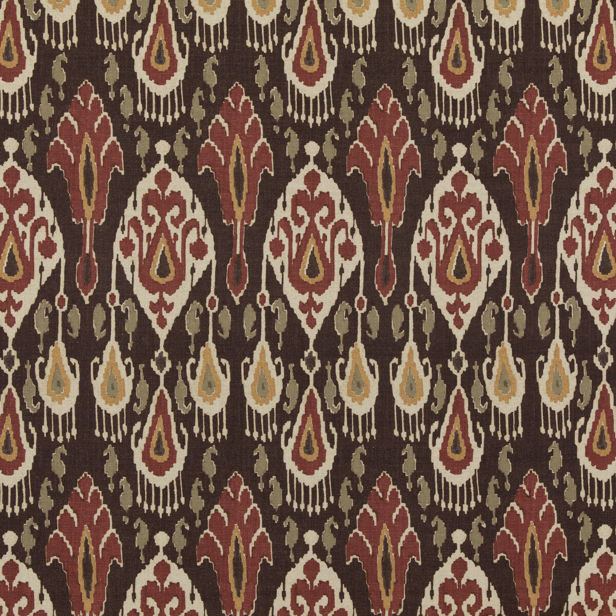 Ikat Bokhara fabric in espresso color - pattern BP10853.6.0 - by G P & J Baker in the Chifu collection
