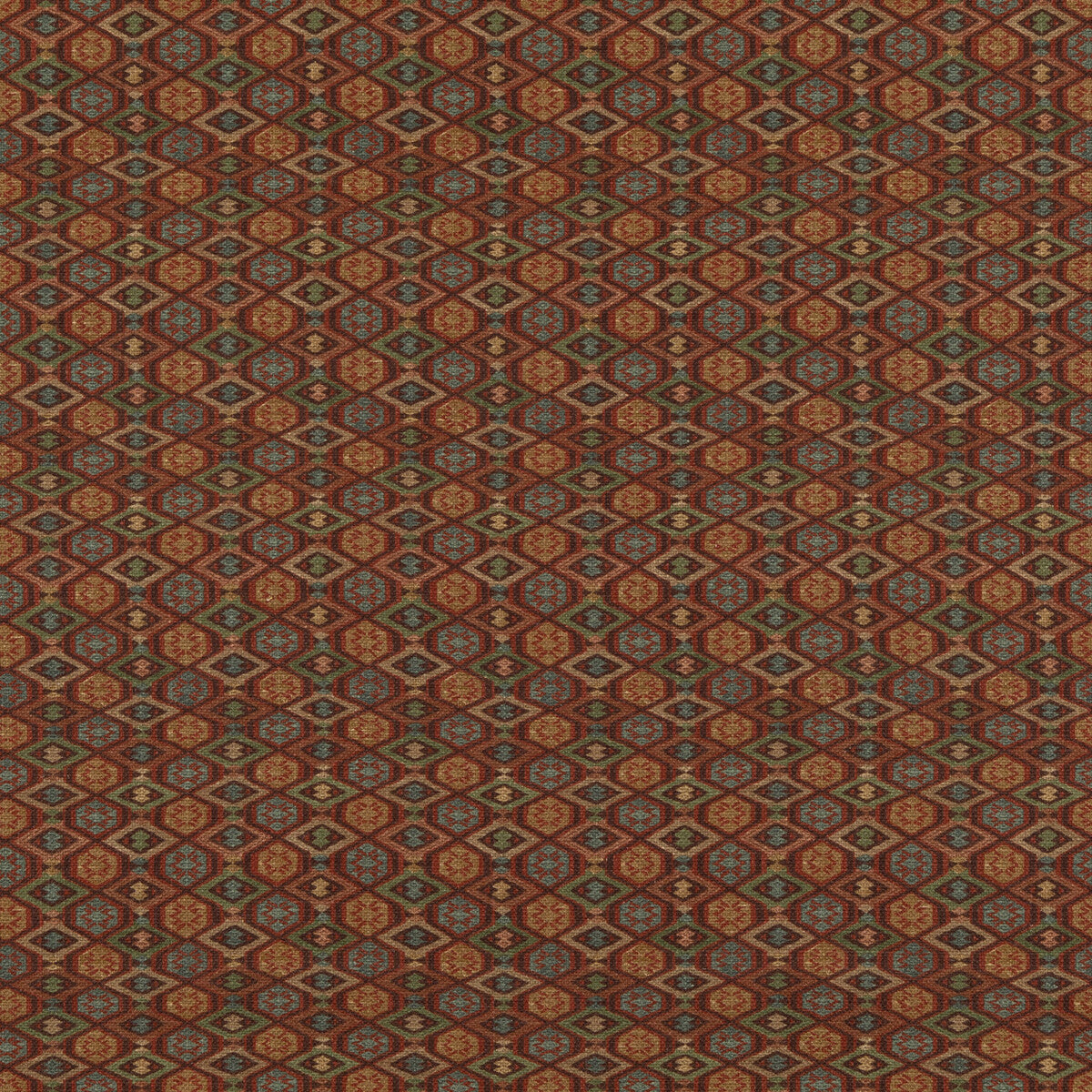 Balfour fabric in red/green color - pattern BP10855.4.0 - by G P & J Baker in the Chifu collection