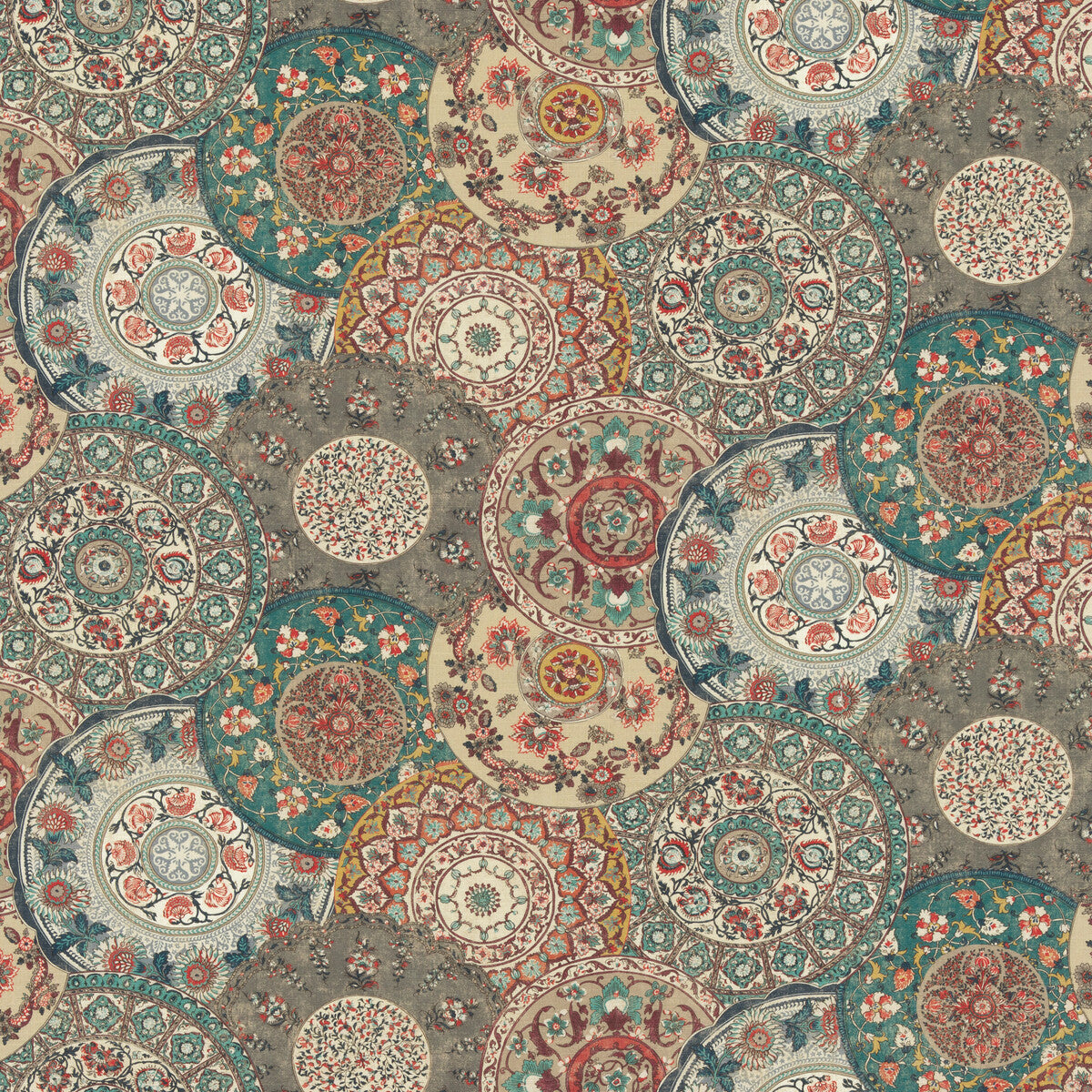 Imari fabric in teal color - pattern BP10856.3.0 - by G P & J Baker in the Chifu collection