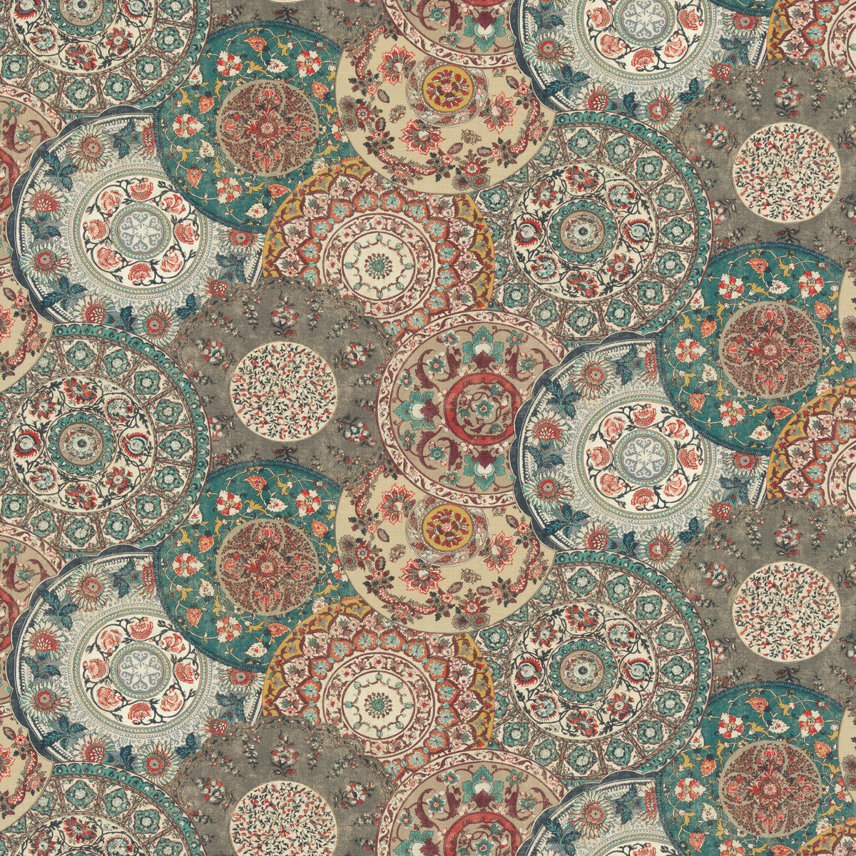 Imari fabric in teal color - pattern BP10856.3.0 - by G P &amp; J Baker in the Chifu collection