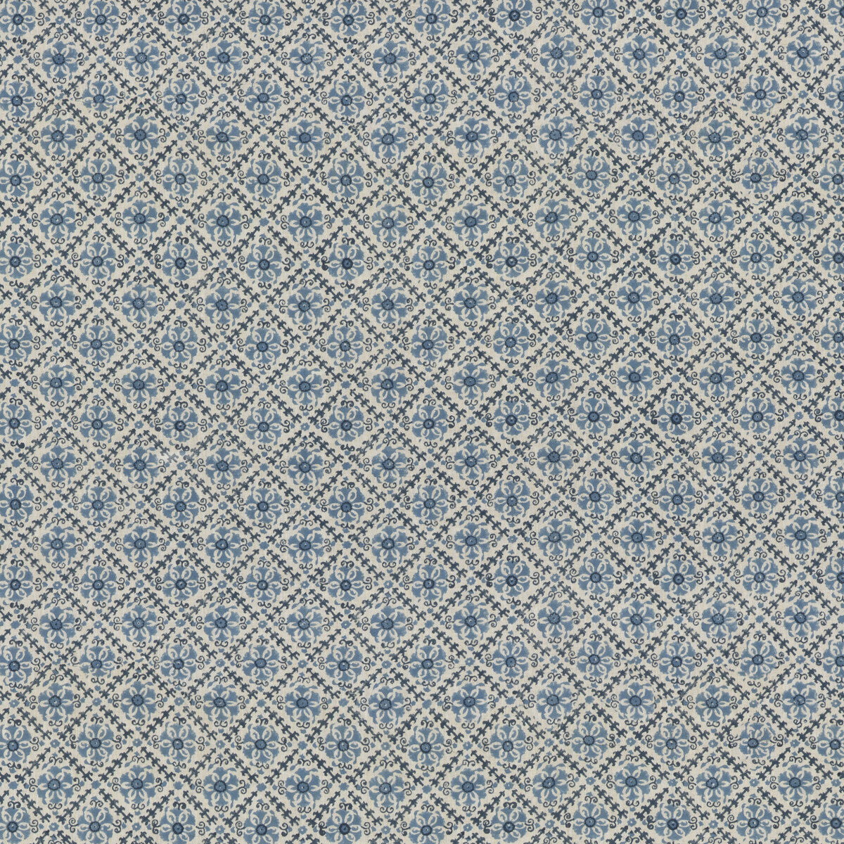 Camden Trellis fabric in blue color - pattern BP10909.1.0 - by G P & J Baker in the Portobello collection
