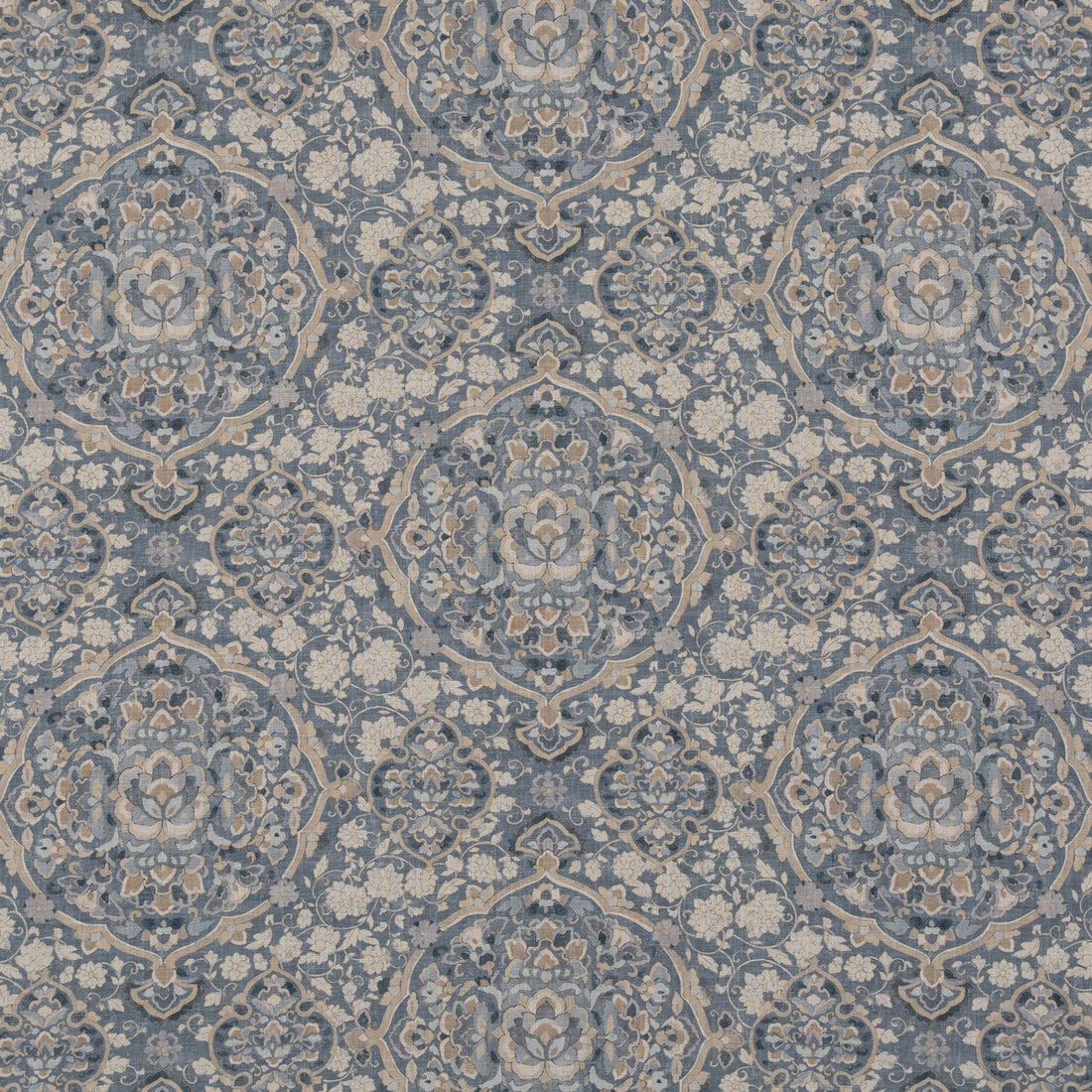 Kiana fabric in blue color - pattern BP10928.1.0 - by G P &amp; J Baker in the Caspian collection