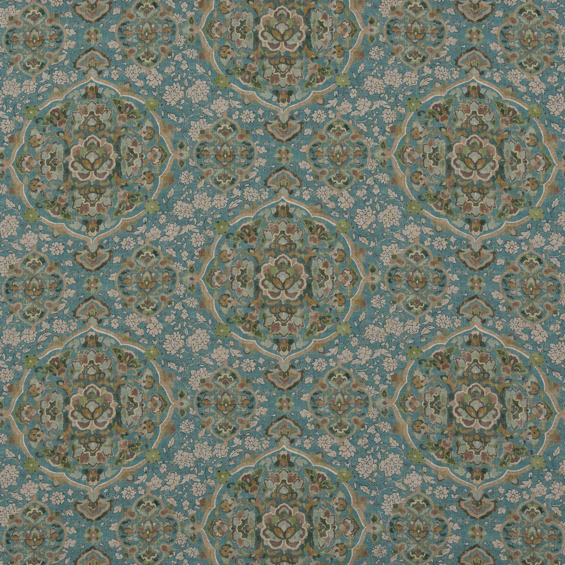 Kiana fabric in teal color - pattern BP10928.2.0 - by G P &amp; J Baker in the Caspian collection