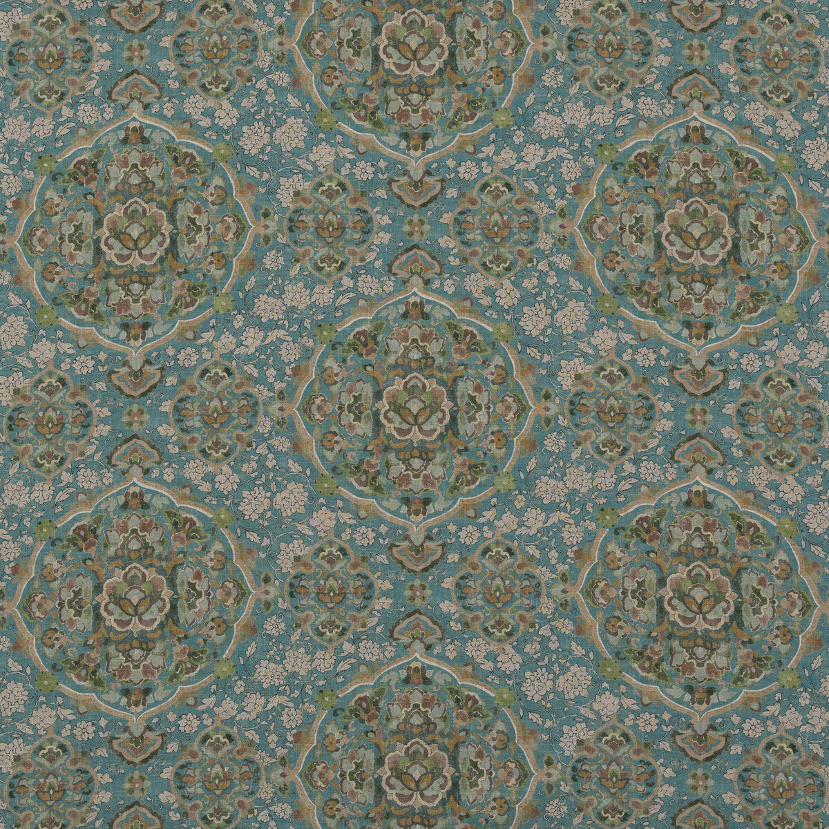 Kiana fabric in teal color - pattern BP10928.2.0 - by G P &amp; J Baker in the Caspian collection