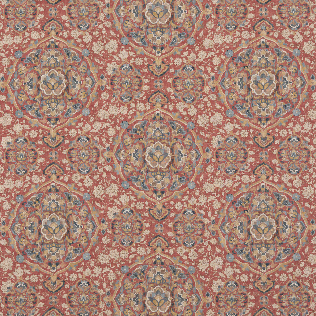 Kiana fabric in red/blue color - pattern BP10928.4.0 - by G P &amp; J Baker in the Caspian collection