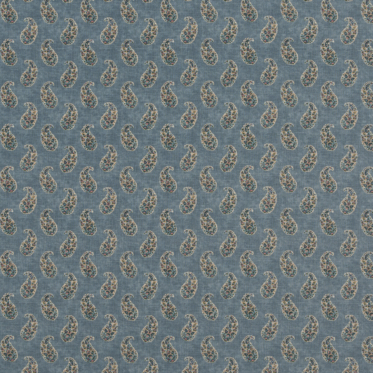 Patola Paisley fabric in blue color - pattern BP10930.3.0 - by G P & J Baker in the Caspian collection