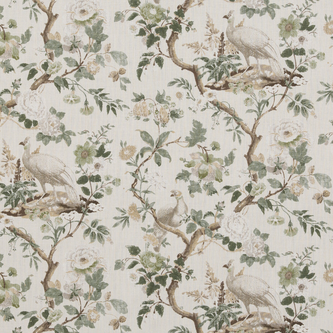 Broughton Rose fabric in green color - pattern BP10949.3.0 - by G P &amp; J Baker in the Ashmore collection