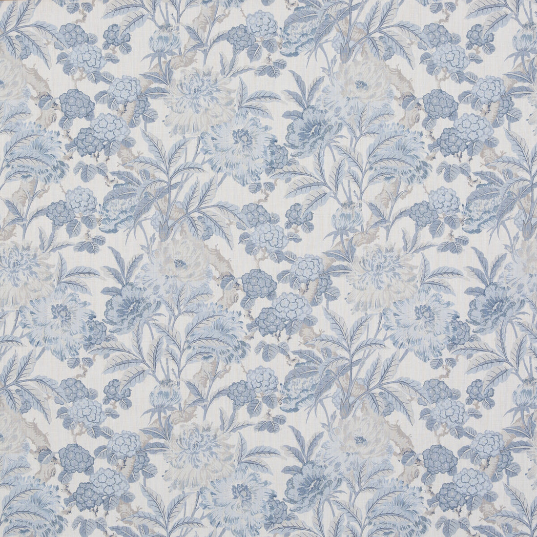 Summer Peony fabric in blue color - pattern BP10950.1.0 - by G P &amp; J Baker in the Ashmore collection