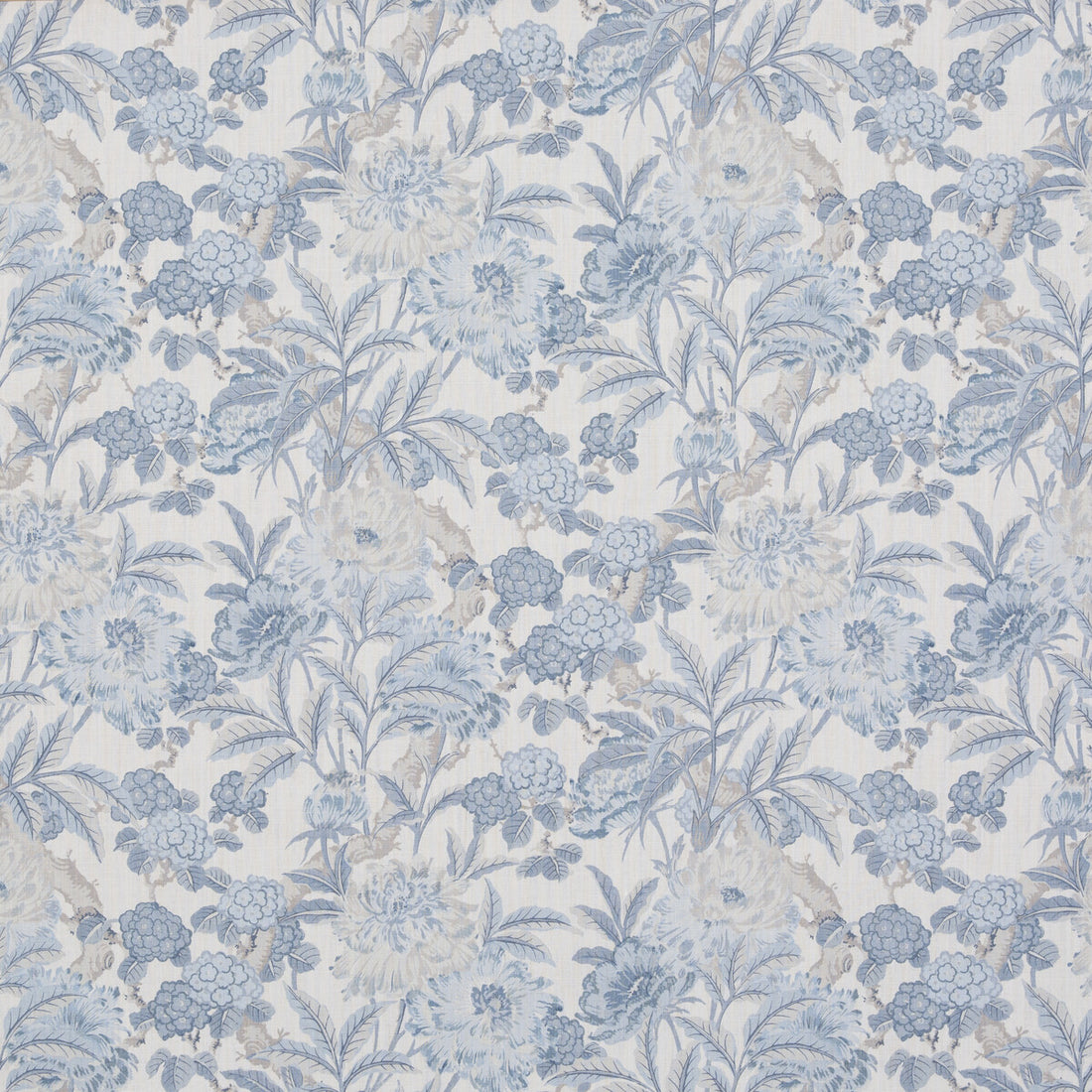 Summer Peony fabric in blue color - pattern BP10950.1.0 - by G P & J Baker in the Ashmore collection