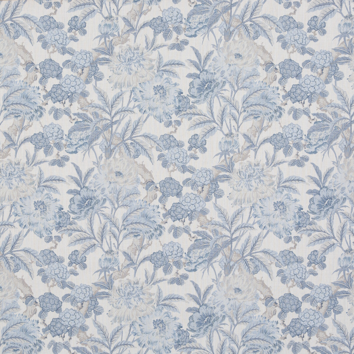 Summer Peony fabric in blue color - pattern BP10950.1.0 - by G P & J Baker in the Ashmore collection