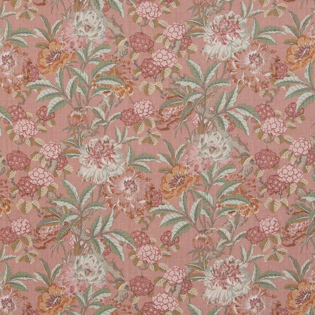 Summer Peony fabric in red color - pattern BP10950.2.0 - by G P &amp; J Baker in the Ashmore collection
