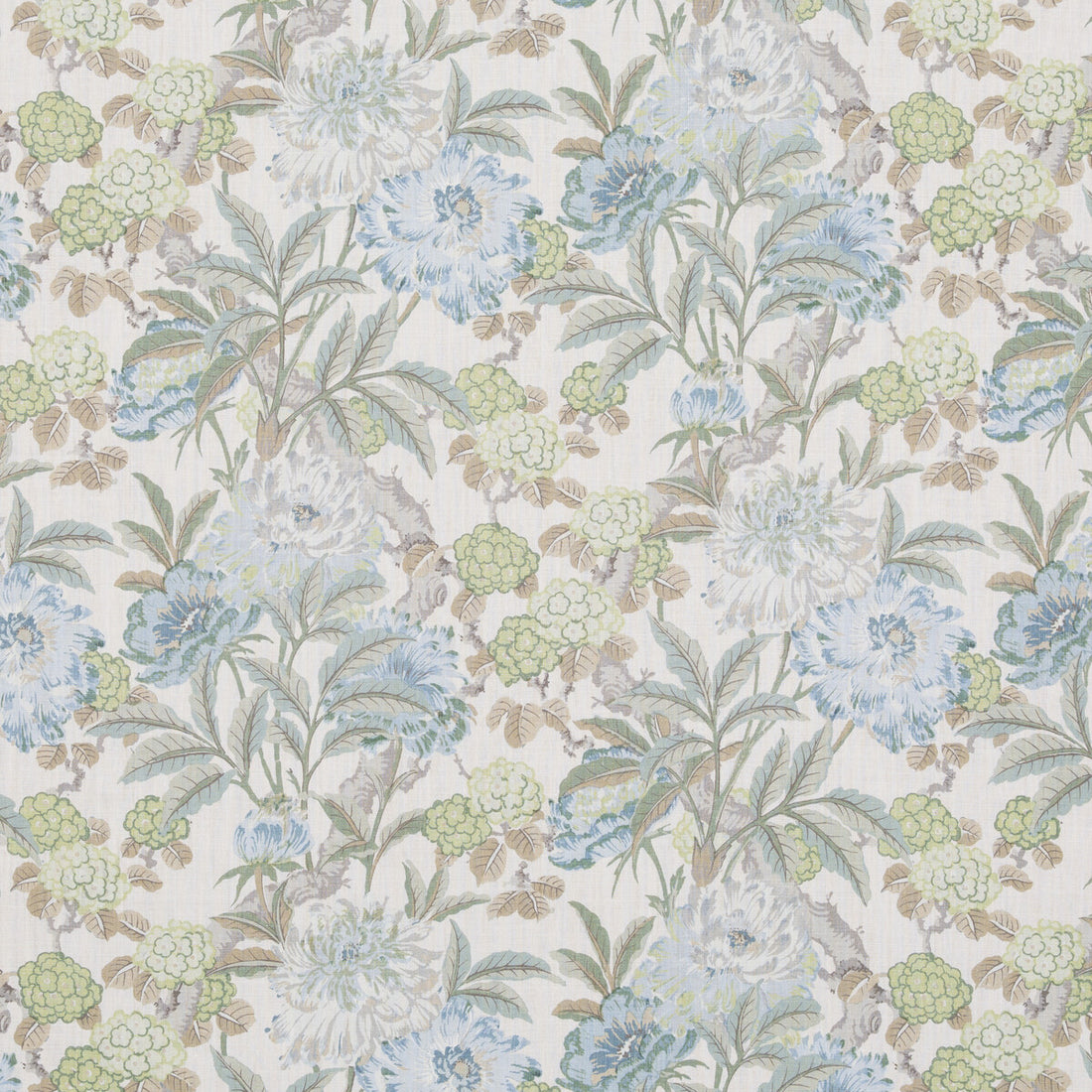 Summer Peony fabric in aqua color - pattern BP10950.4.0 - by G P &amp; J Baker in the Ashmore collection
