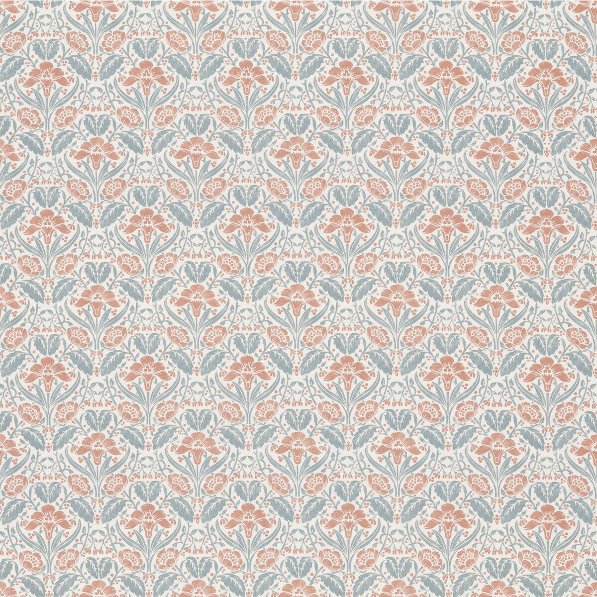 Iris Meadow Cotton fabric in teal color - pattern BP10968.3.0 - by G P & J Baker in the Original Brantwood Fabric collection