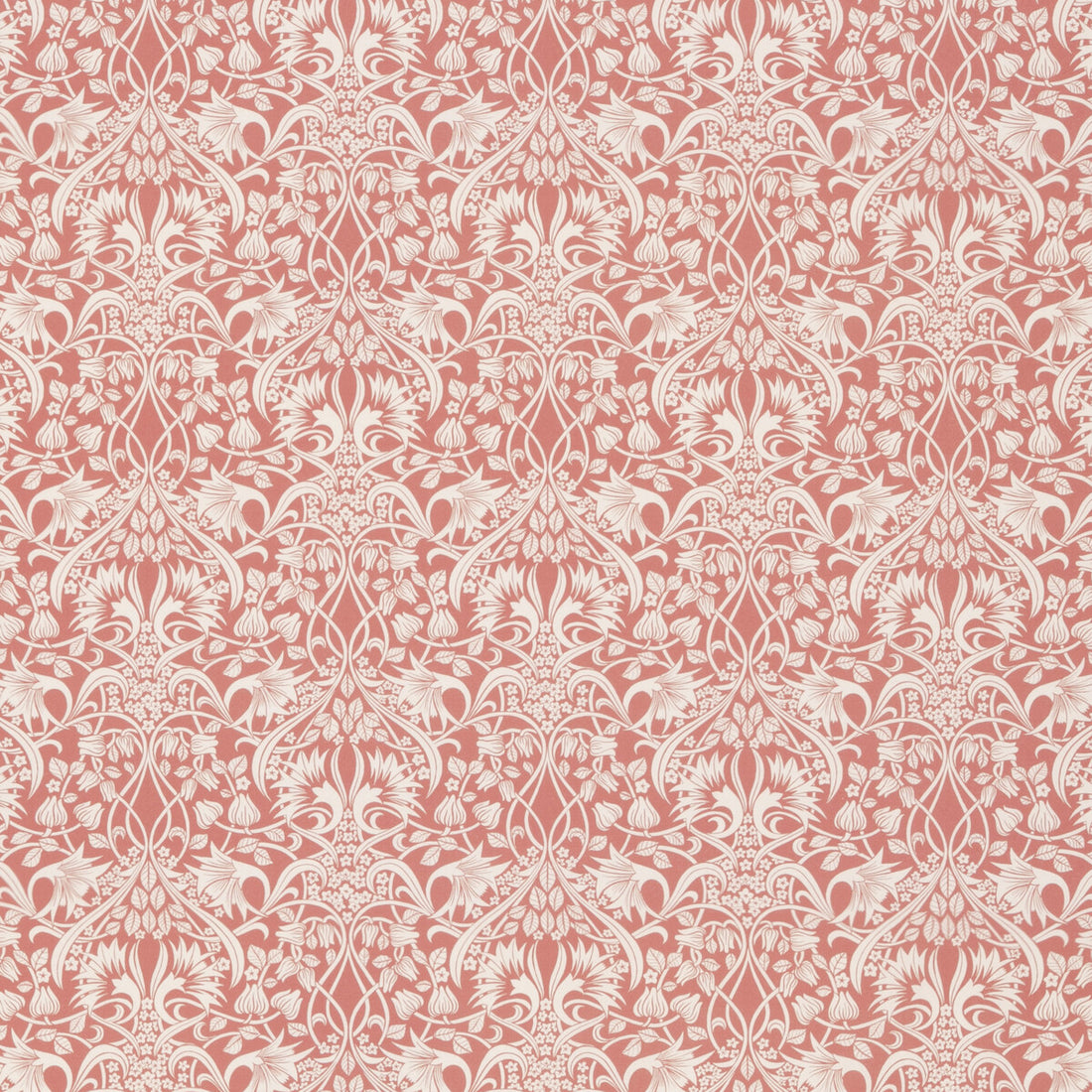 Fritillerie Cotton fabric in coral color - pattern BP10974.1.0 - by G P &amp; J Baker in the Original Brantwood Fabric collection