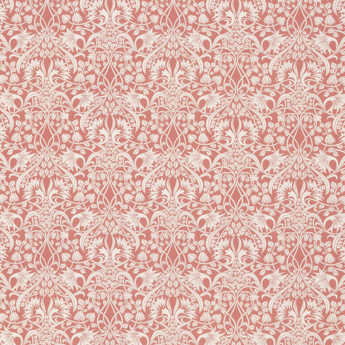 Fritillerie Cotton fabric in coral color - pattern BP10974.1.0 - by G P & J Baker in the Original Brantwood Fabric collection