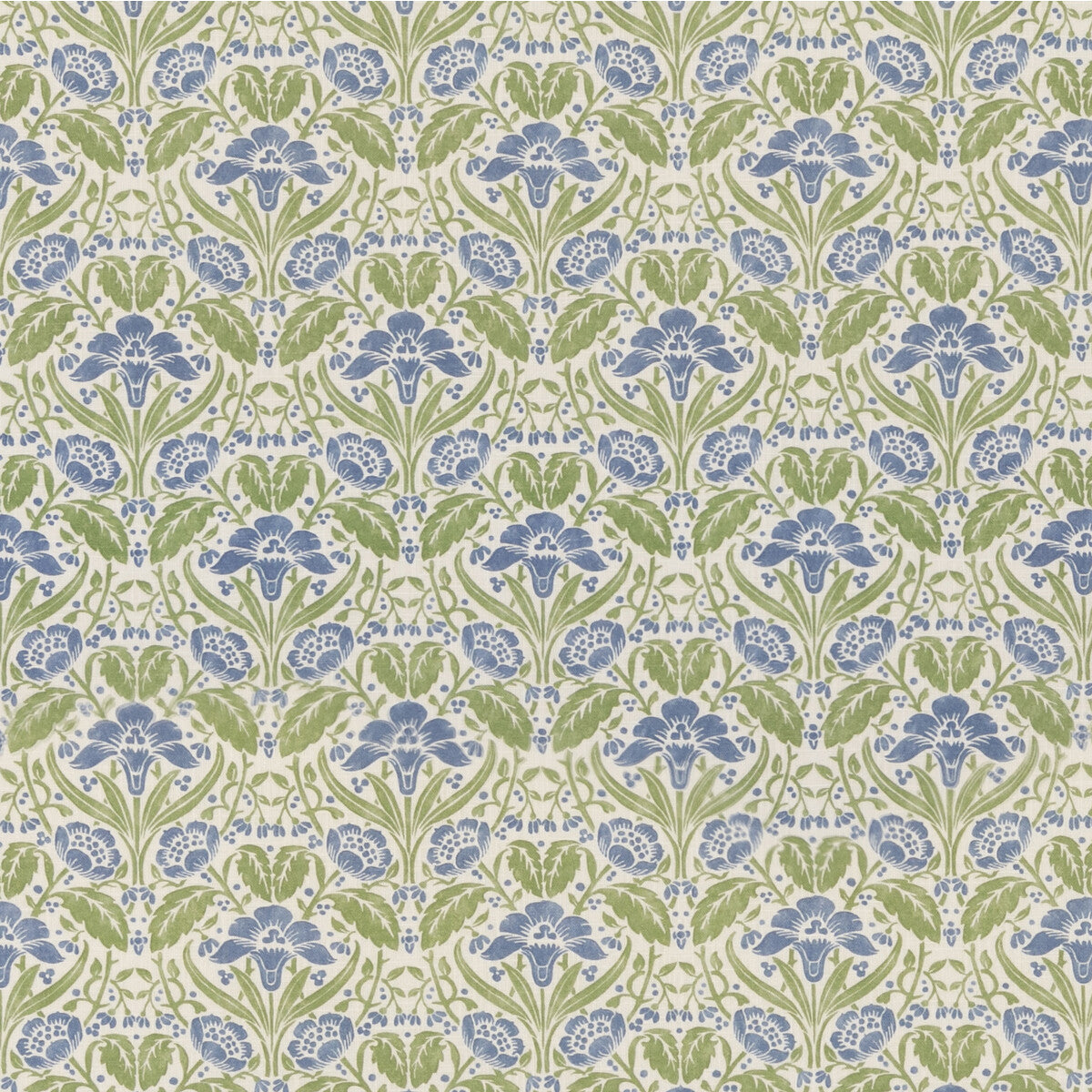Iris Meadow fabric in blue/green color - pattern BP10979.1.0 - by G P & J Baker in the Original Brantwood Fabric collection