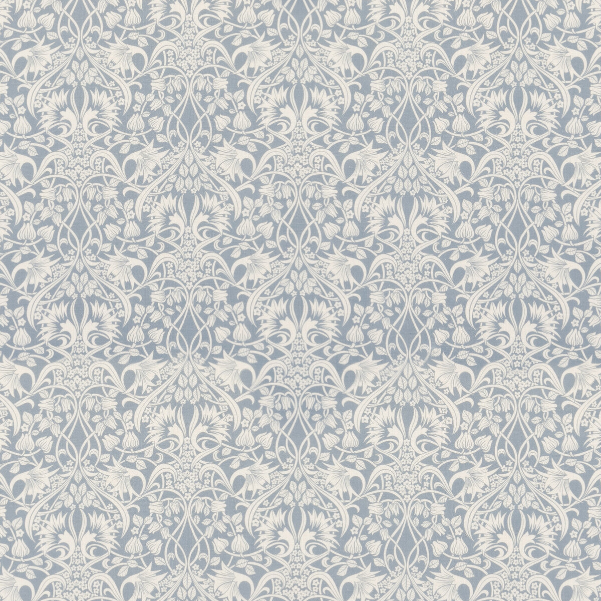 Fritillerie fabric in blue color - pattern BP10980.1.0 - by G P & J Baker in the Original Brantwood Fabric collection