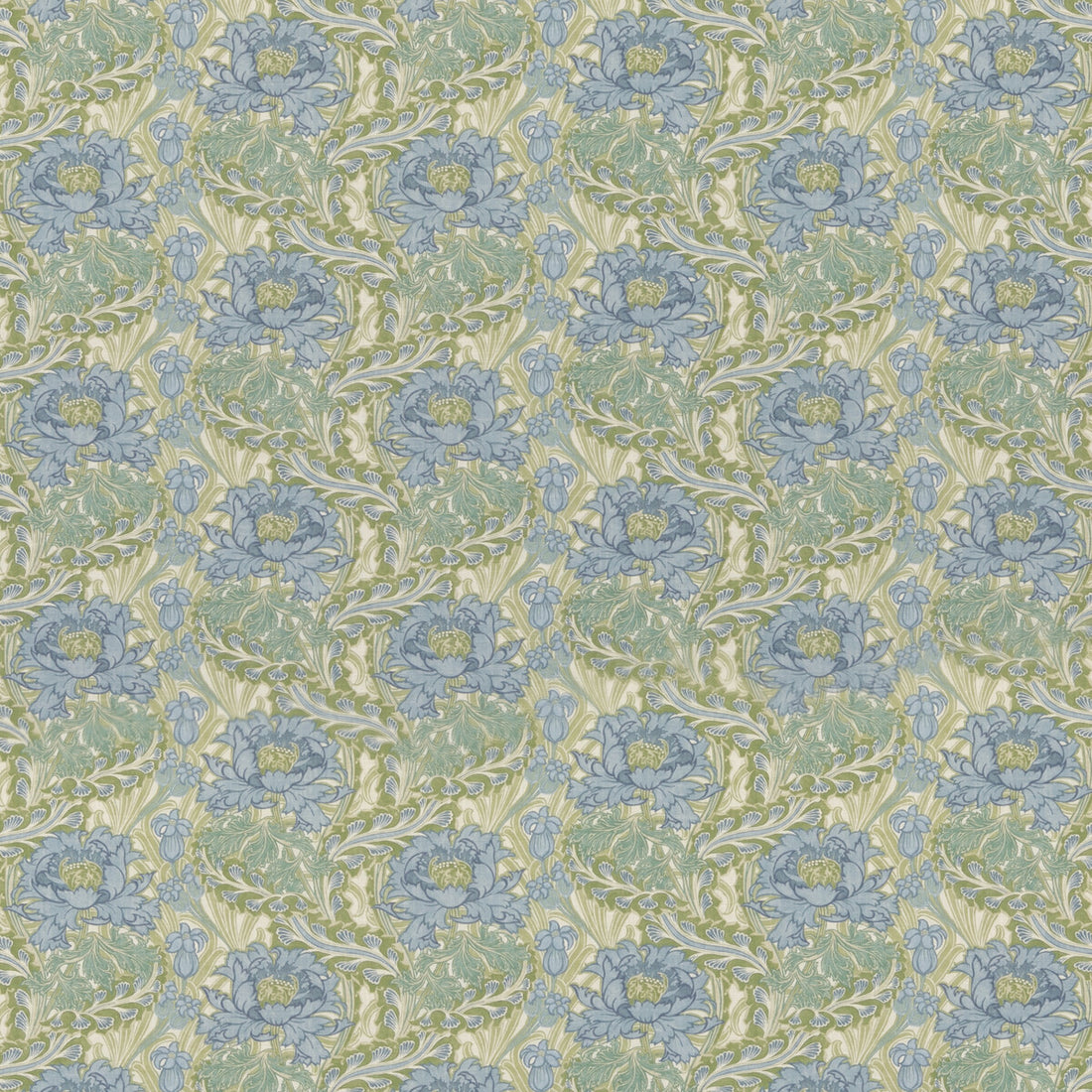 Little Brantwood fabric in blue/green color - pattern BP10983.1.0 - by G P &amp; J Baker in the Original Brantwood Fabric collection
