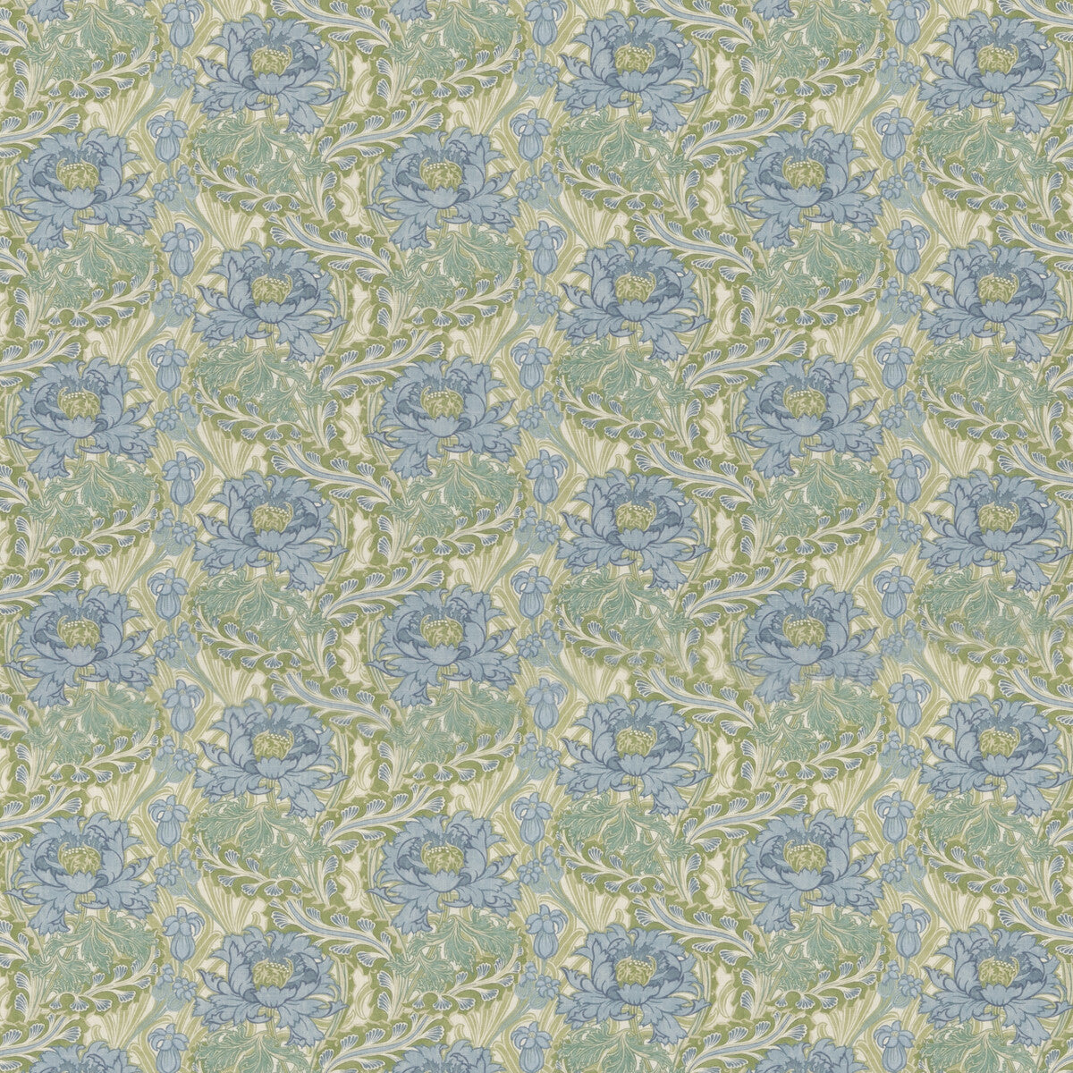 Little Brantwood fabric in blue/green color - pattern BP10983.1.0 - by G P & J Baker in the Original Brantwood Fabric collection