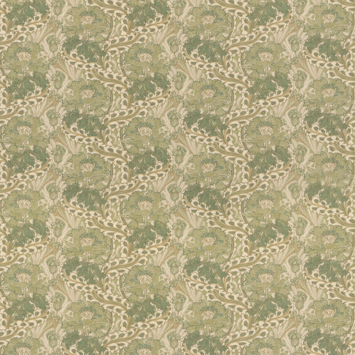 Little Brantwood fabric in green color - pattern BP10983.2.0 - by G P & J Baker in the Original Brantwood Fabric collection
