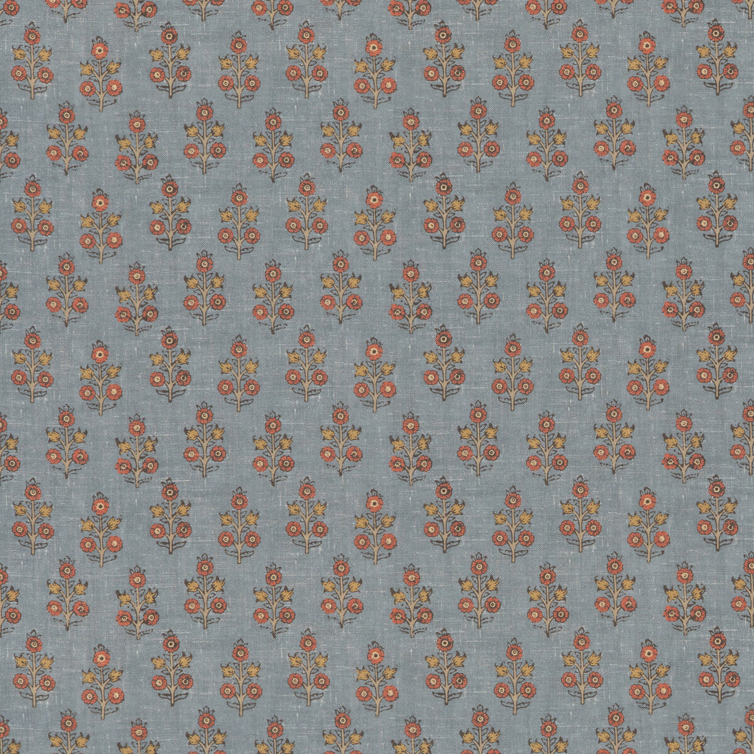 Poppy Sprig fabric in denim color - pattern BP11003.1.0 - by G P &amp; J Baker in the House Small Prints collection