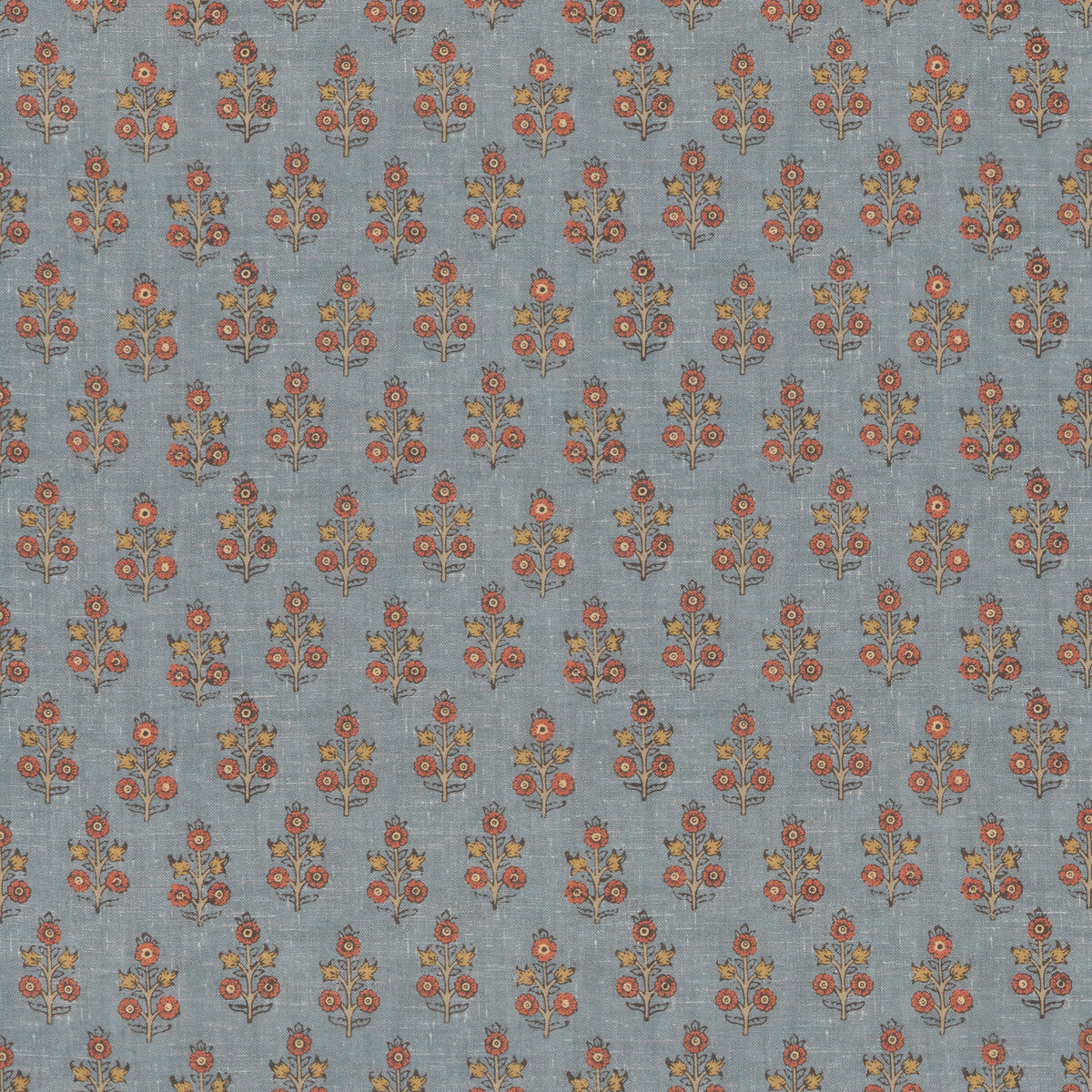 Poppy Sprig fabric in denim color - pattern BP11003.1.0 - by G P & J Baker in the House Small Prints collection