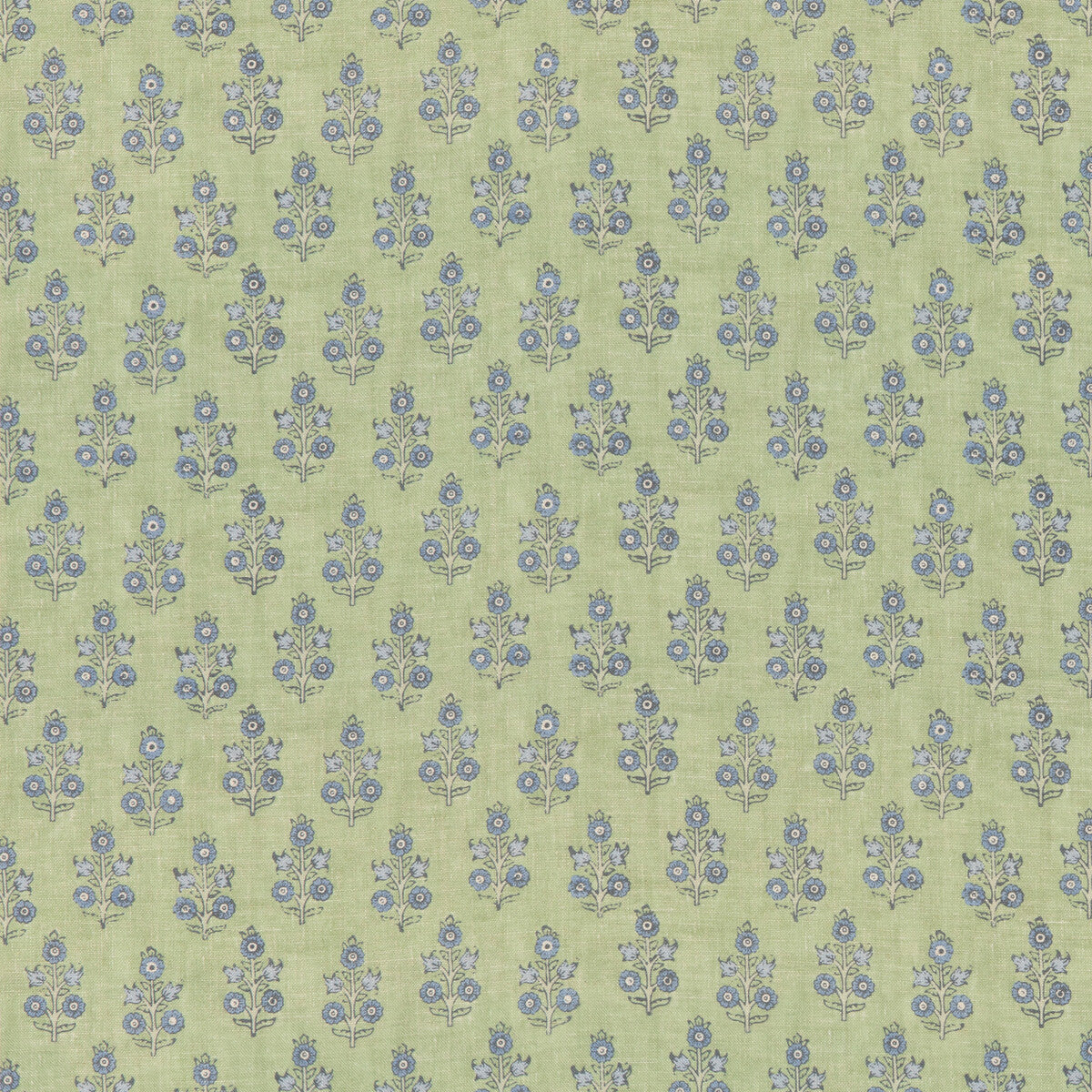 Poppy Sprig fabric in green/blue color - pattern BP11003.2.0 - by G P & J Baker in the House Small Prints collection