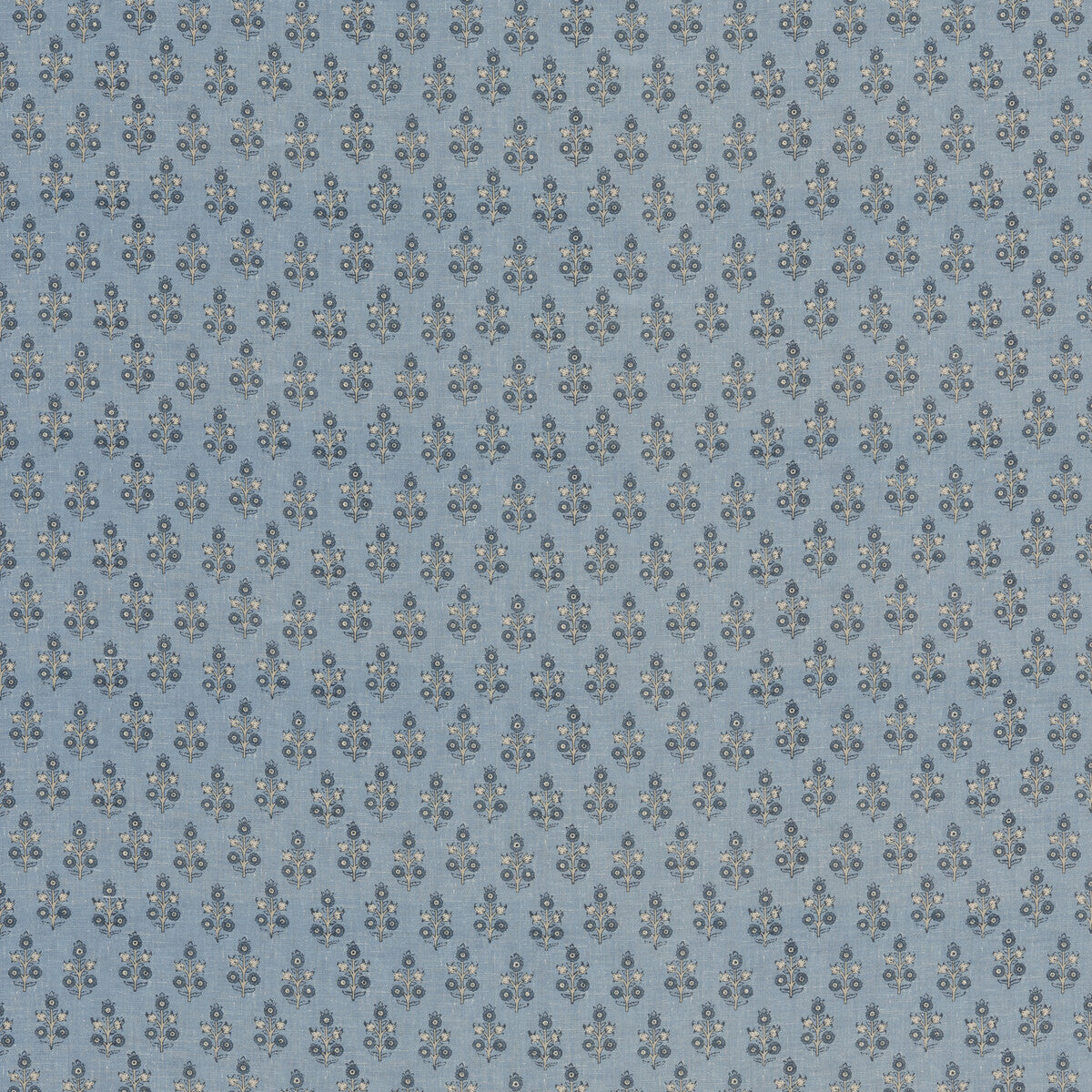 Poppy Sprig fabric in blue color - pattern BP11003.5.0 - by G P & J Baker in the House Small Prints collection