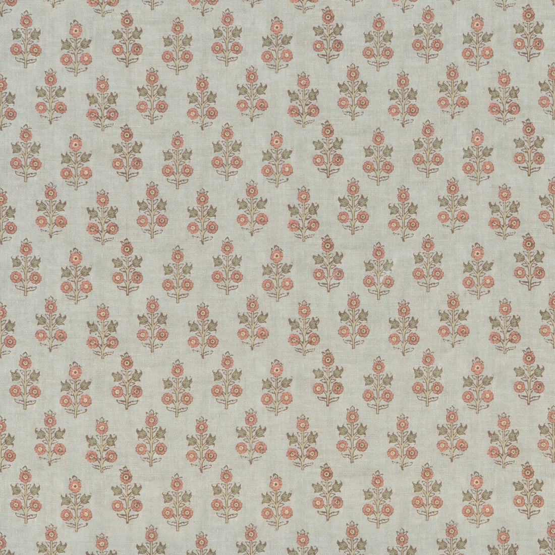 Poppy Sprig fabric in aqua/blush color - pattern BP11003.7.0 - by G P &amp; J Baker in the House Small Prints collection