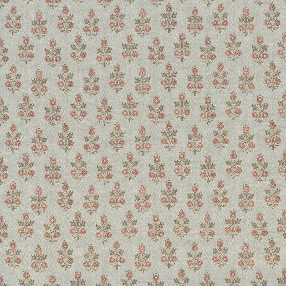 Poppy Sprig fabric in aqua/blush color - pattern BP11003.7.0 - by G P & J Baker in the House Small Prints collection
