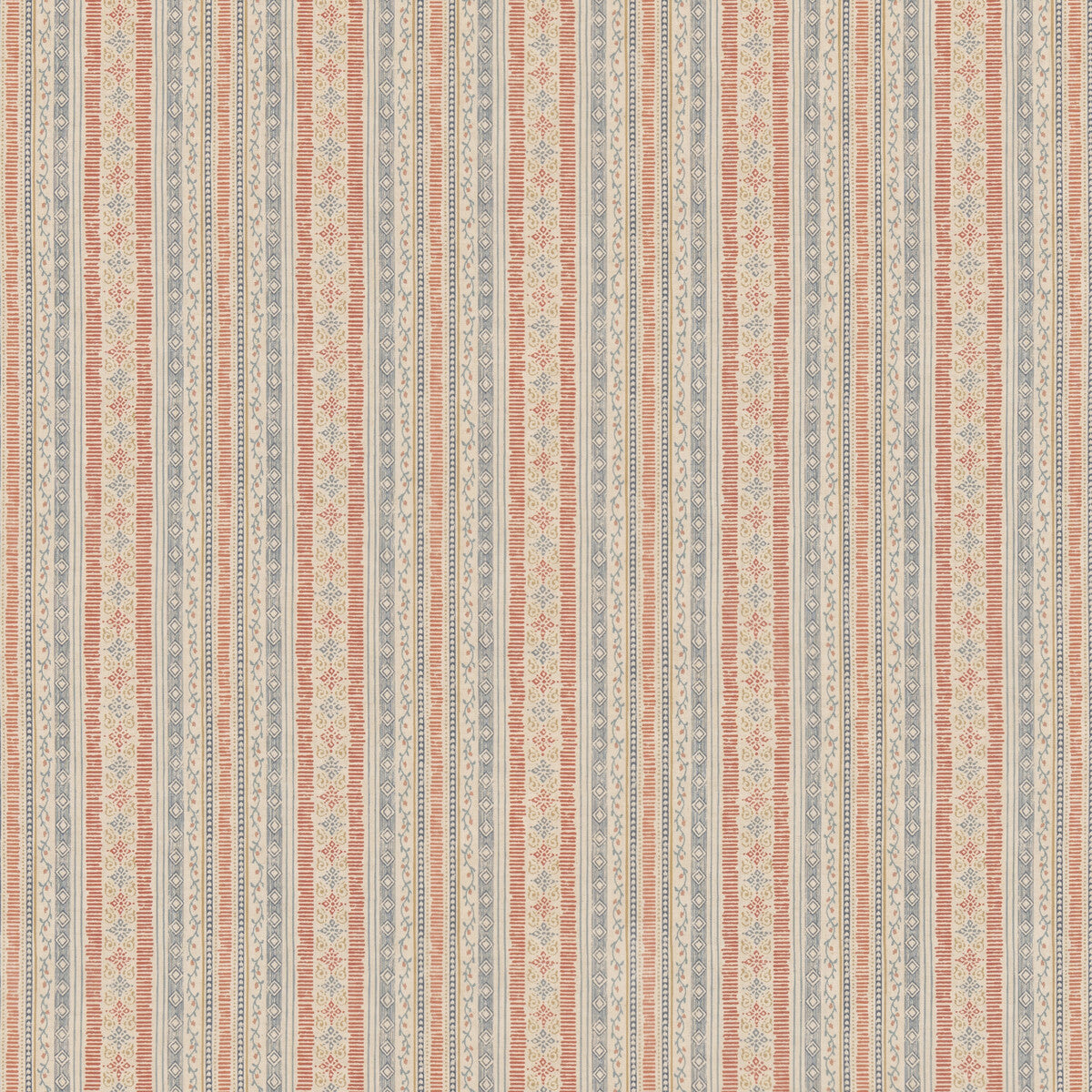 Compton fabric in indigo/red color - pattern BP11005.1.0 - by G P & J Baker in the House Small Prints collection