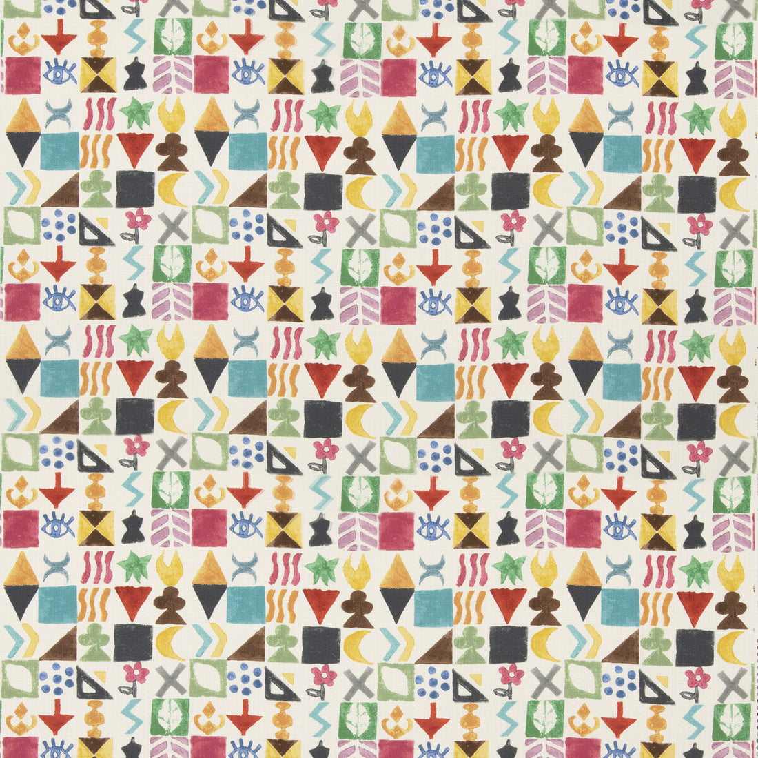 Potato Print fabric in jewel color - pattern BP11049.1.0 - by G P &amp; J Baker in the X Kit Kemp Prints And Embroideries collection