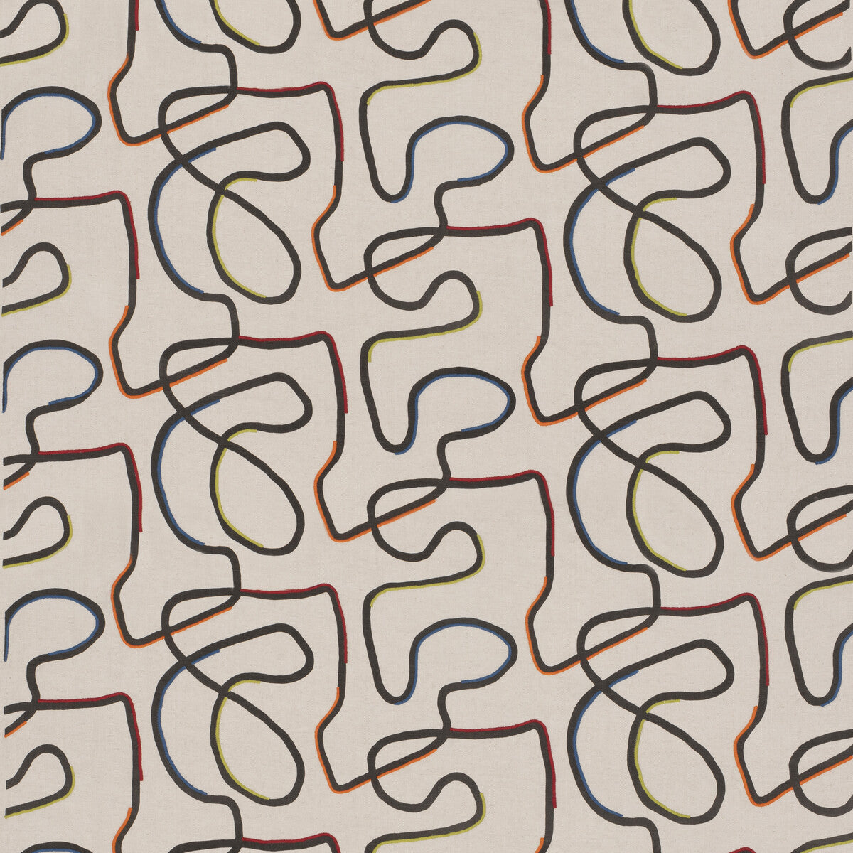 Ring Road fabric in jewel color - pattern BP11054.1.0 - by G P & J Baker in the X Kit Kemp Prints And Embroideries collection