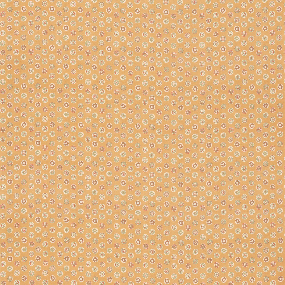 Court Buttons fabric in ochre color - pattern number BP11094.4.0 - by G P & J Baker in the Royal Court collection