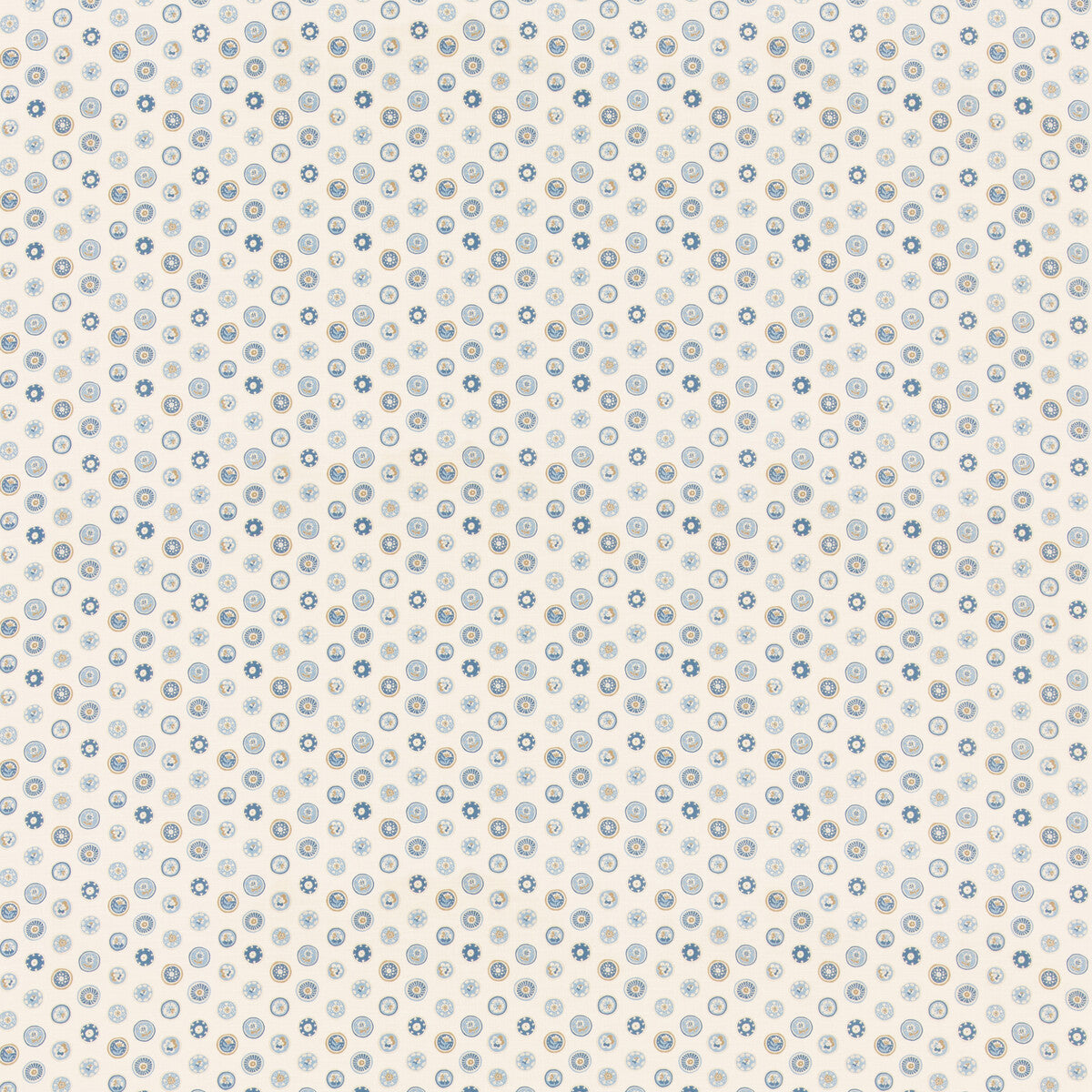 Court Buttons fabric in blue color - pattern number BP11094.5.0 - by G P & J Baker in the Royal Court collection