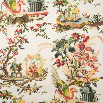 Le Lac Linen Print fabric in cream color - pattern BR-71163.015.0 - by Brunschwig & Fils